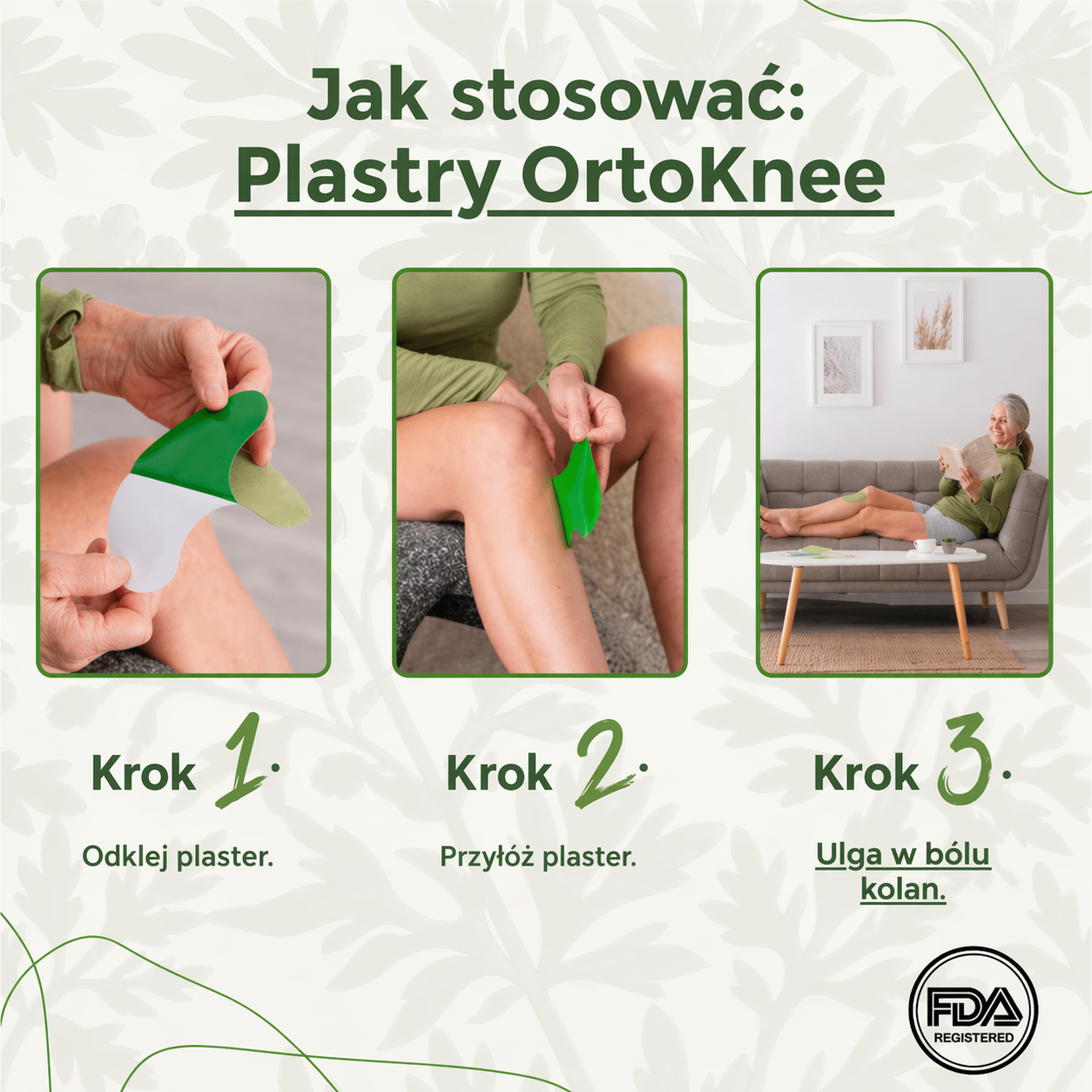 Zdrowe kolana - Naturalne plastry łagodzące ból kolan